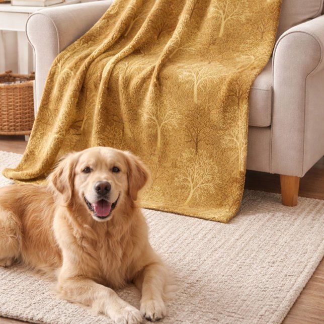 Golden Forest  Fleece Blanket (Creator Uploaded)