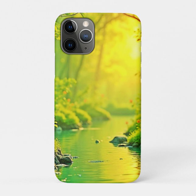 Golden Forest Stream Peaceful Art Case-Mate iPhone Case (Back)