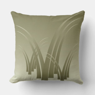 Golden forest throw pillow