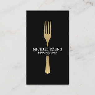 GOLDEN FORK Chef, Catering, Restaurant Business Card