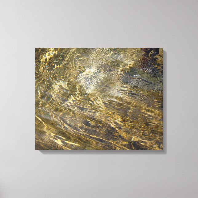 Golden Fountain Water Canvas Print (Front)