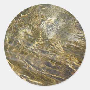 Golden Fountain Water Classic Round Sticker