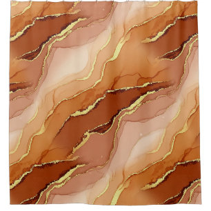 Golden Fracture Marble Earth Tone Fluid