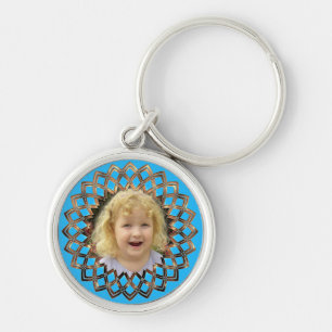 Golden frame for your photo keychain