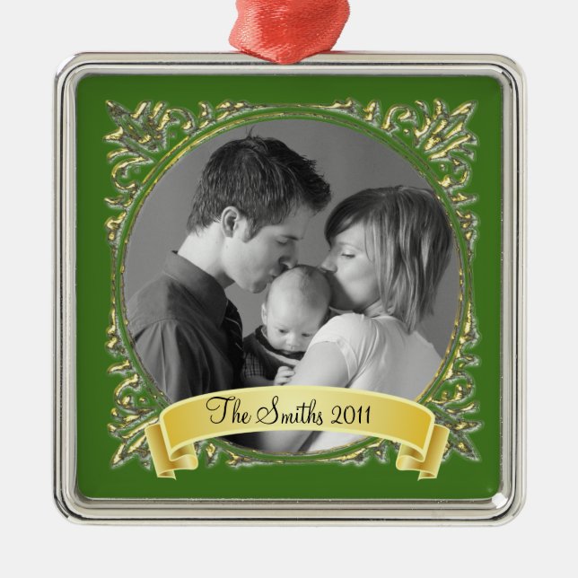 Golden Frame Metal Ornament (Front)