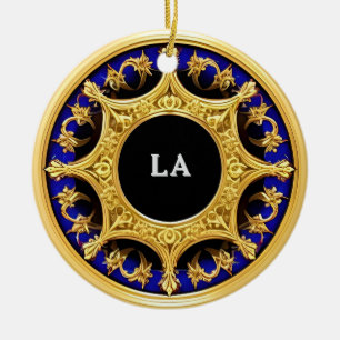 Golden Frame with Ornate Details Ceramic Ornament