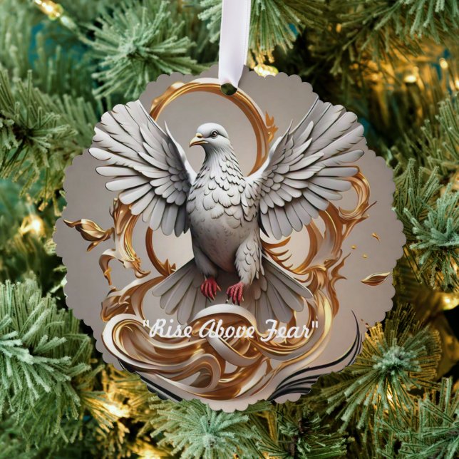 "Golden Freedom Rise" Ornament Card (Insitu (Tree))