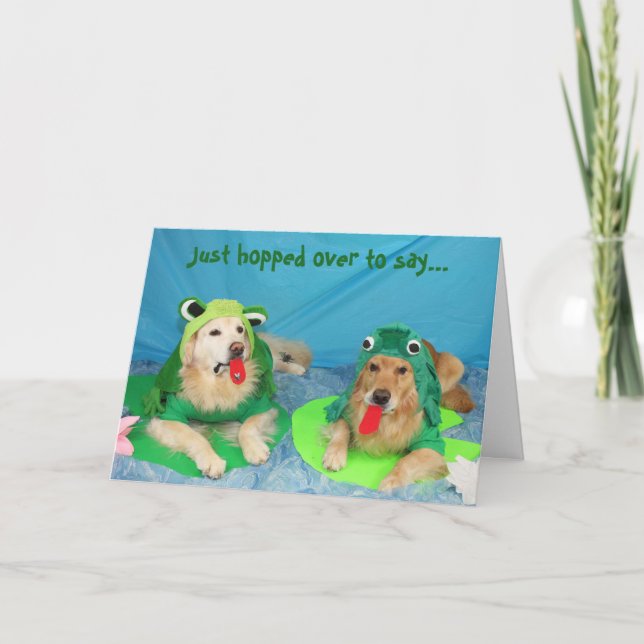Golden Frog Birthday Card (Front)