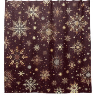 Golden Frost: Festive Snowflake Wonderland