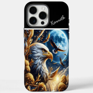 Golden Full Moon Hangs In The Sky iPhone 16 Pro Max Case