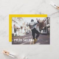 Golden Full Photo Varsity with Text-only Backer