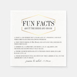 Golden Fun Facts Personalized Paper Napkins
