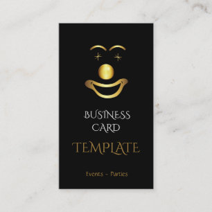 Golden Funny Face Gold Entertainment Business Card