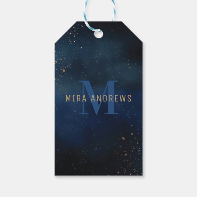 Golden Galaxy Gift Tags (Front)
