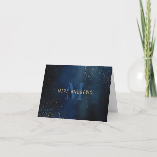 Golden Galaxy Note Card (Front)
