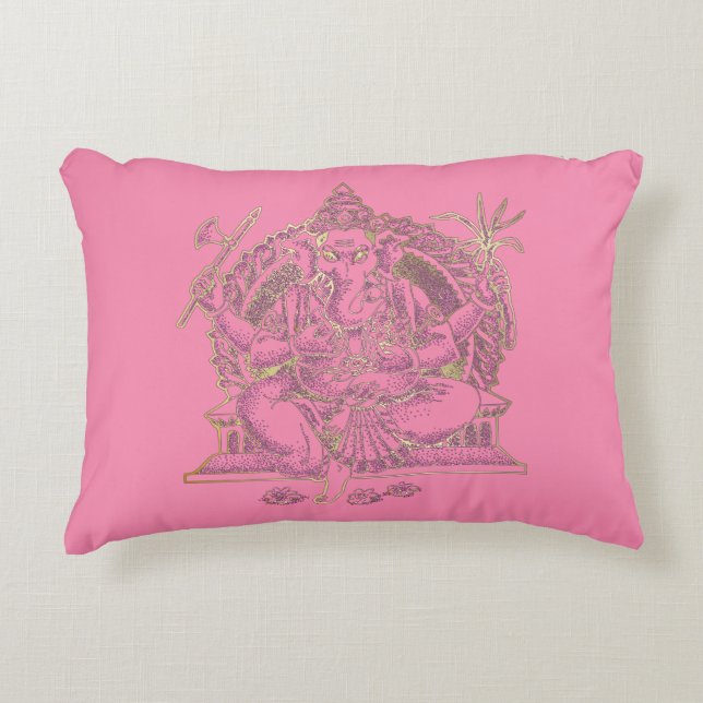 Golden Ganesha - Accent Pillow (Front)