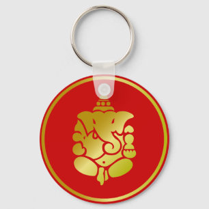 Golden Ganesha Keychain