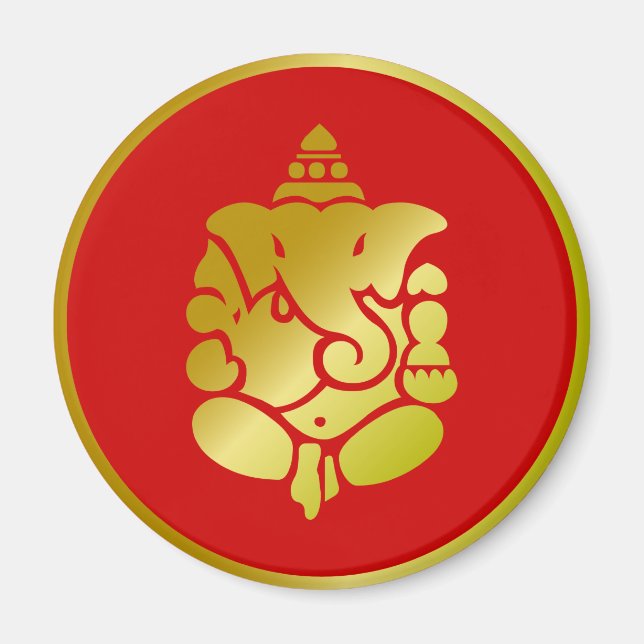 Golden Ganesha Magnet (Front)
