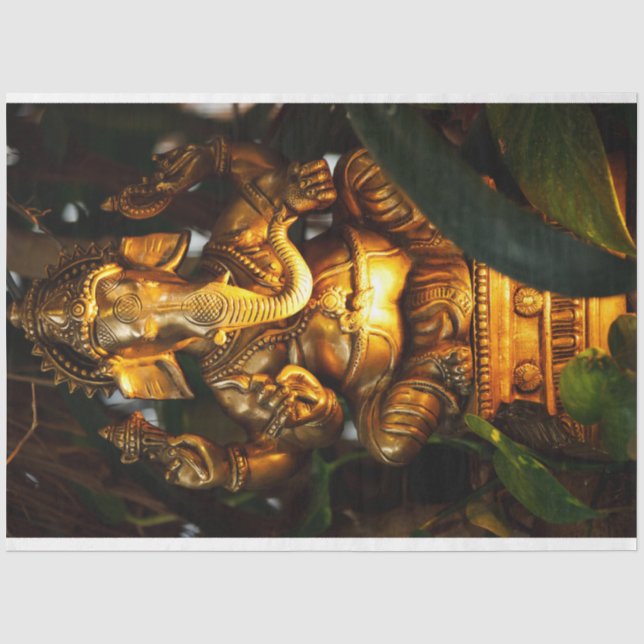 golden ganesha tissue paper (Front)