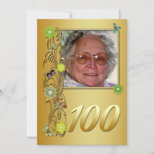 Golden Garden 101e invitation de fête d'anniversai