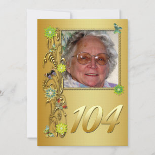 Golden Garden 104e invitation à la fête d'annivers