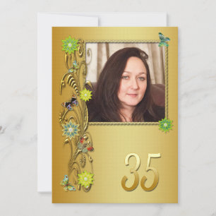 Golden Garden 35e invitation de fête d'anniversair
