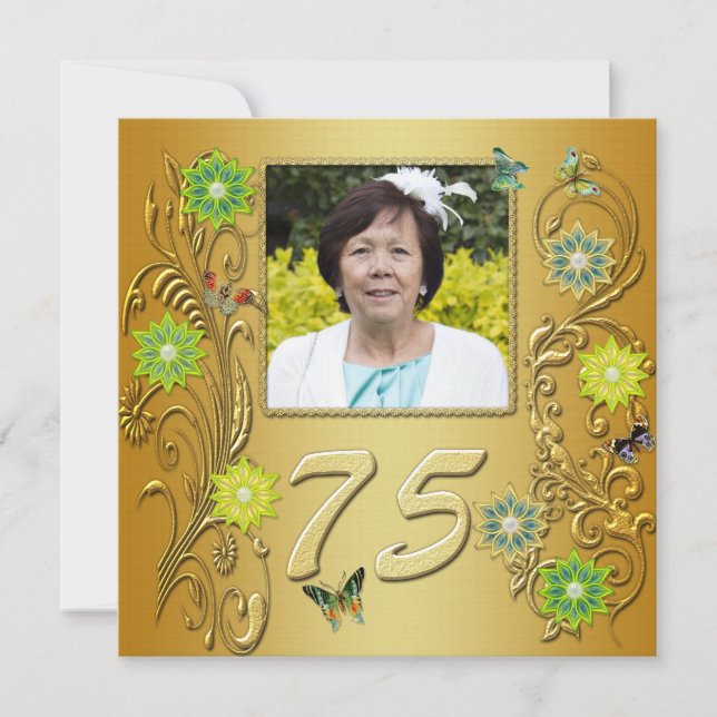 Golden Garden 75e invitation à la fête d'anniversa (Devant)