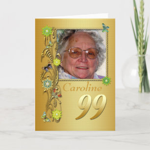 Golden Garden 99th Photo Carte Anniversaire