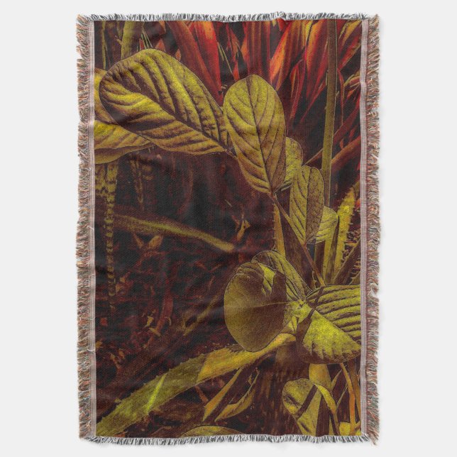 Golden Garden Throw Blanket (Front Vertical)