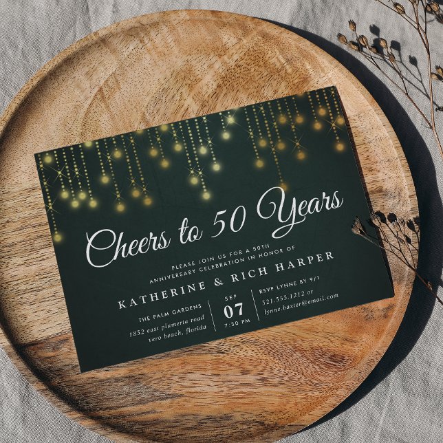 Golden Garland | Any Year Anniversary Party Invitation (Creator Uploaded)