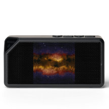 Golden Gas Cloud Nebula With Stars