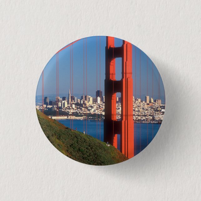 Golden Gate Bridge 1 Inch Round Button (Front)
