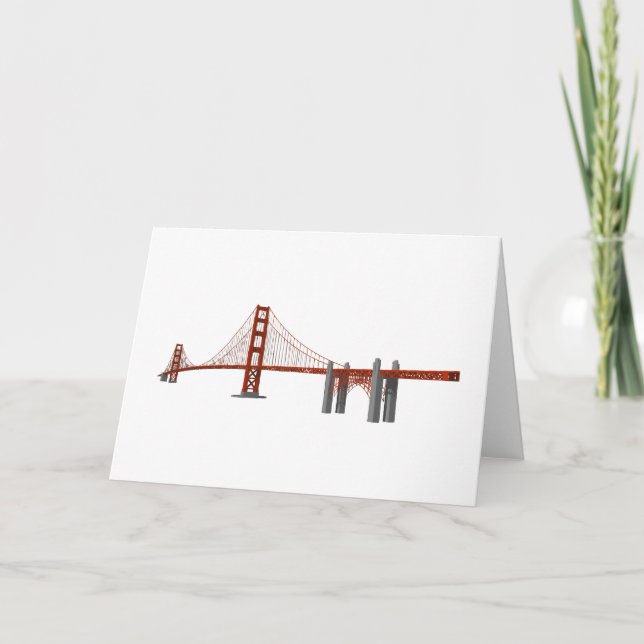 Golden Gate Bridge: 3D Model: Card (Front)