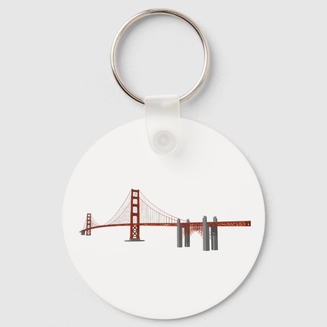 Golden Gate Bridge: 3D Model: Keychain (Front)