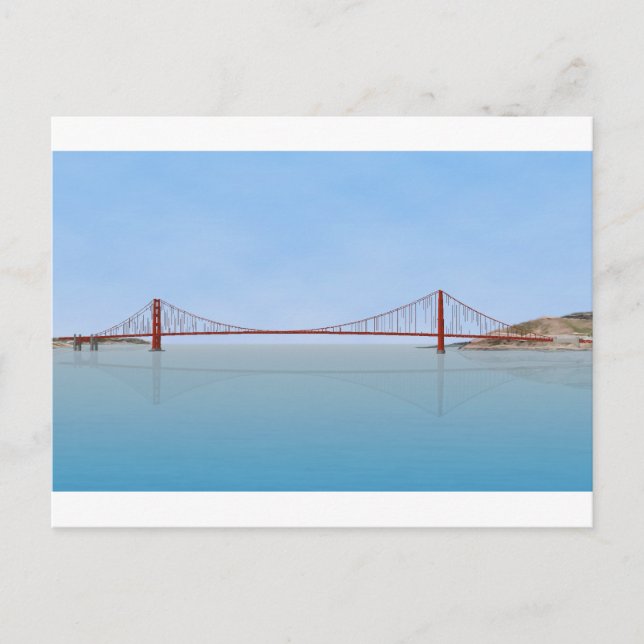 Golden Gate Bridge: 3D Model: Postcard (Front)