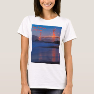 Golden Gate Bridge after sunset in San Francisco T-Shirt