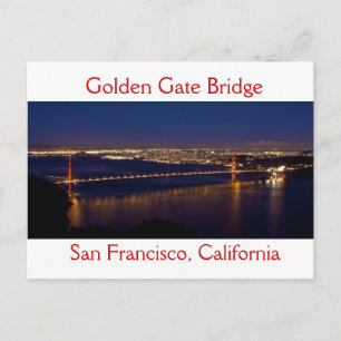 Golden Gate Bridge After Sunset Panorama Postcard