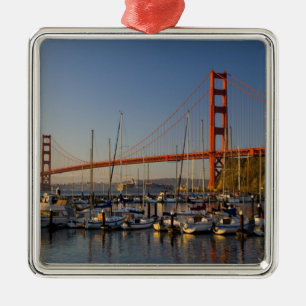 Golden Gate Bridge and San Francisco 2 Metal Ornament
