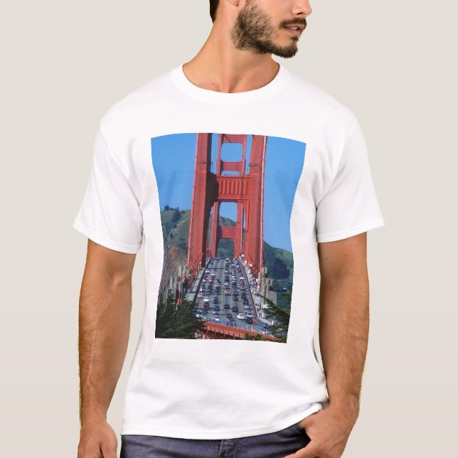 Golden Gate bridge and San Francisco Bay T-Shirt (Front)