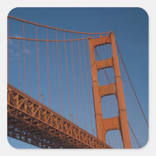Golden Gate Bridge as viewed from Fort Point Square Sticker