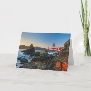 Golden Gate Bridge at Dusk   San Francisco Card