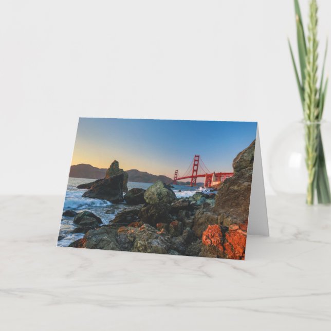 Golden Gate Bridge at Dusk | San Francisco Card (Front)