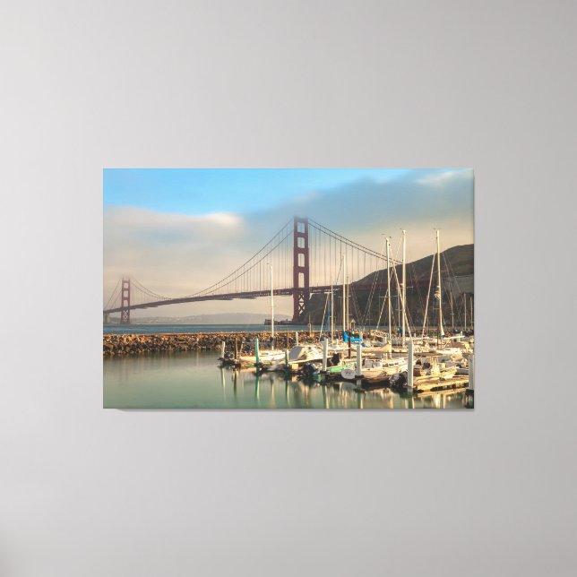 Golden Gate Bridge at Marina Canvas Print (Front)