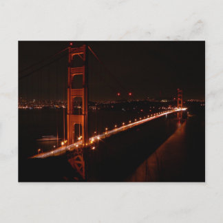 Golden Gate Bridge at Night Postcard