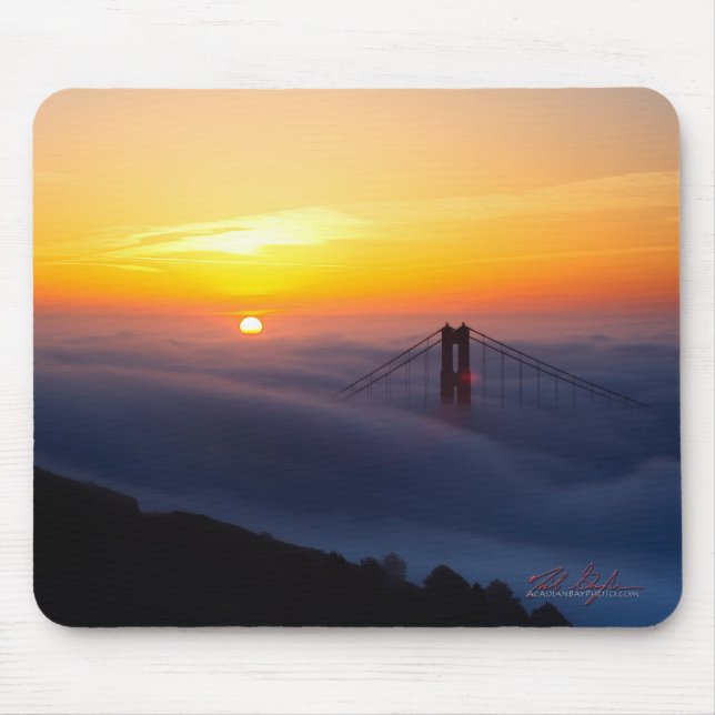 Golden Gate Bridge at Sunrise Mouse Pad (Front)