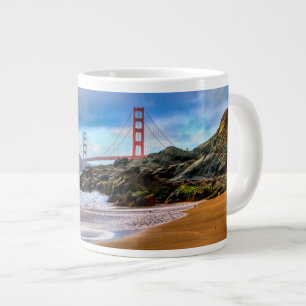 Golden Gate Bridge at sunset Large Coffee Mug