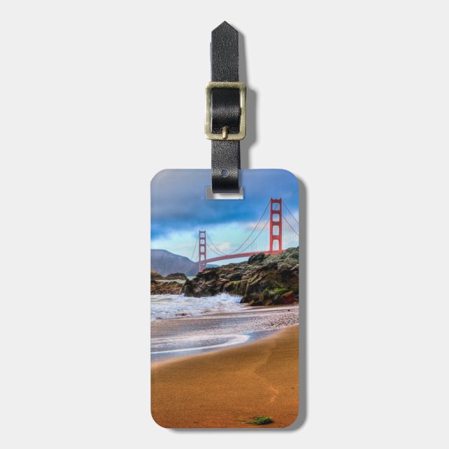 Golden Gate Bridge at sunset Luggage Tag (Front Vertical)