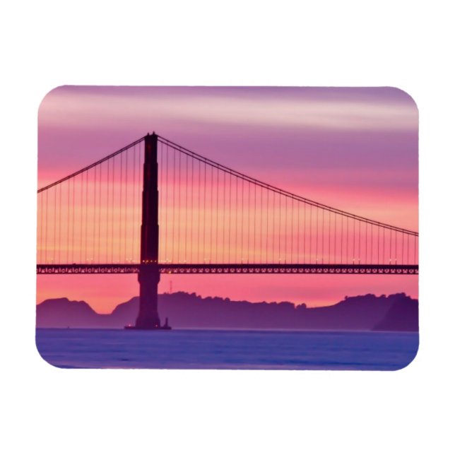 Golden Gate Bridge at Sunset Magnet (Horizontal)