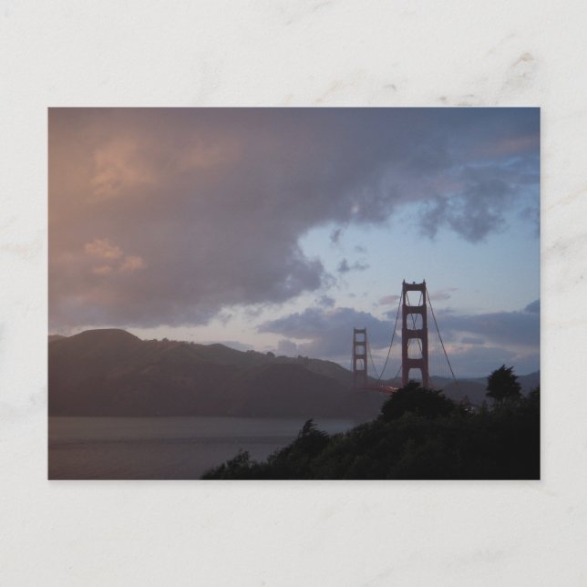Golden Gate Bridge at Sunset Postcard (Front)