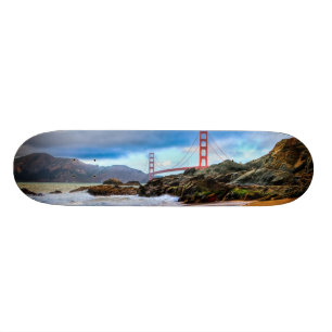 Golden Gate Bridge at sunset Skateboard